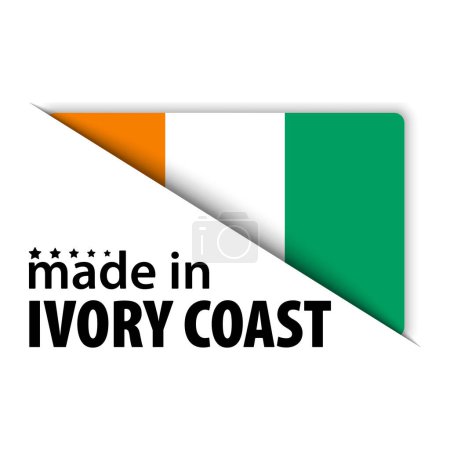 Made in IvoryCoast graphic and label. Element of impact for the use you want to make of it.
