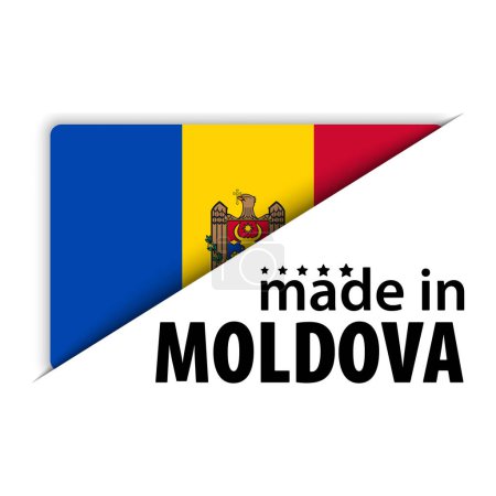 Made in Moldova graphic and label. Element of impact for the use you want to make of it.