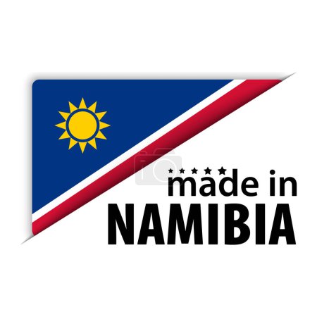 Hergestellt in Namibia Grafik und Etikett. Element der Wirkung für den Gebrauch, den Sie daraus machen möchten.