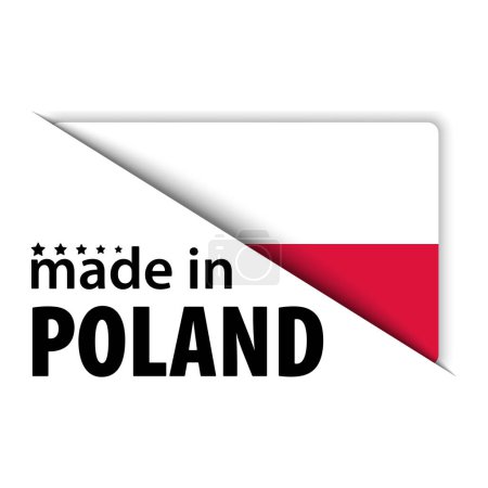Made in Poland graphic and label. Element of impact for the use you want to make of it.