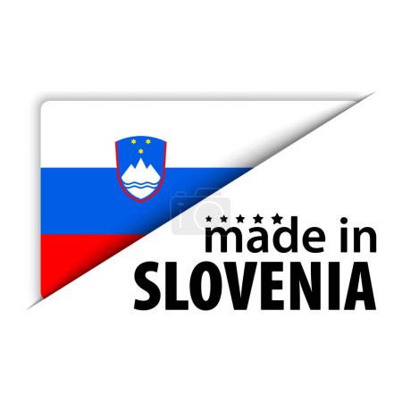 Made in Slovenia graphic and label. Element of impact for the use you want to make of it.