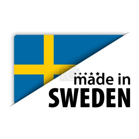Made in Sweden graphic and label. Element of impact for the use you want to make of it.