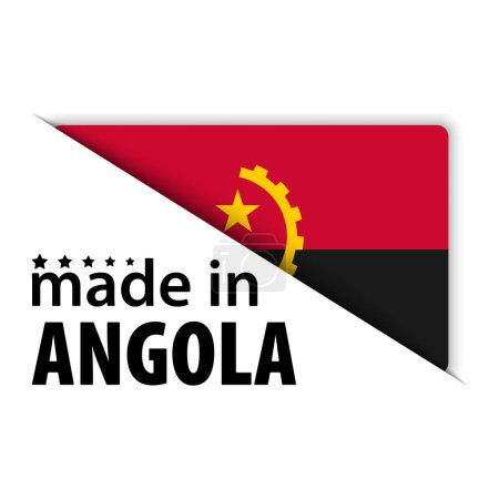 Made in Angola graphic and label. Element of impact for the use you want to make of it.