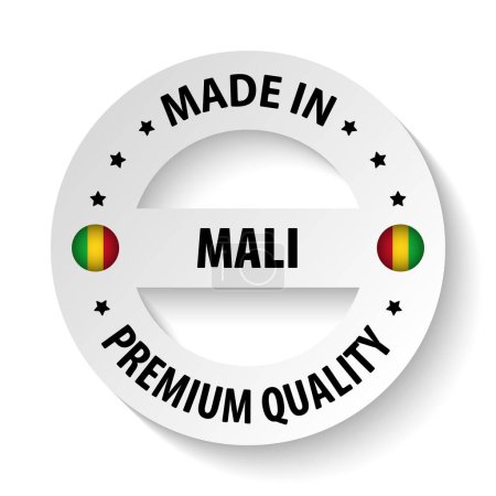 Fabriqué au Mali graphique et étiquette. Élément d'impact pour l'utilisation que vous voulez en faire.
