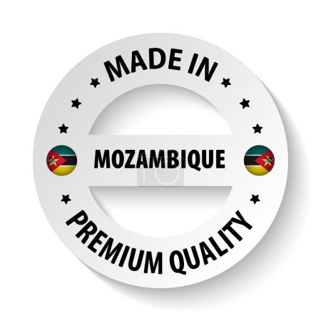 Made in Mozambique graphic and label. Element of impact for the use you want to make of it.