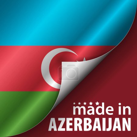 Made in Azerbaijan graphic and label. Element of impact for the use you want to make of it.