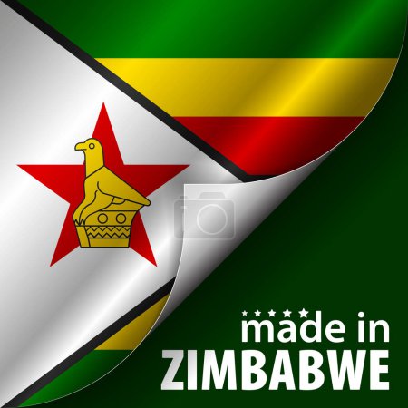 Made in Zimbabwe graphic and label. Element of impact for the use you want to make of it.