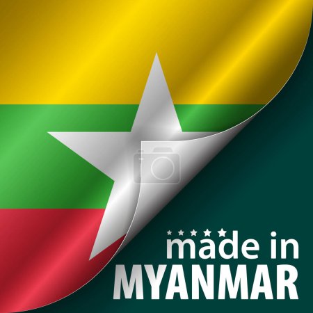 Made in Myanmar graphic and label. Element of impact for the use you want to make of it.
