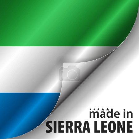 Illustration for Made in Sierra Leone graphic and label. Element of impact for the use you want to make of it. - Royalty Free Image