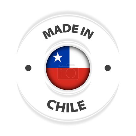 Fabricado en Chile gráfico y etiqueta. Elemento de impacto para el uso que desea hacer de él.