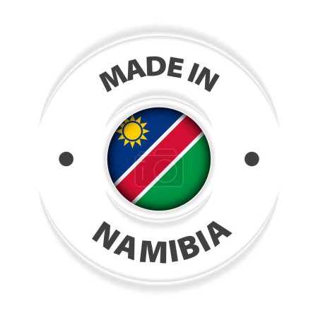 Hergestellt in Namibia Grafik und Etikett. Element der Wirkung für den Gebrauch, den Sie daraus machen möchten.