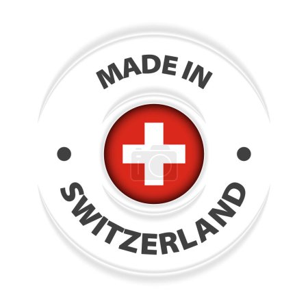 Made in Switzerland graphic and label. Element of impact for the use you want to make of it.
