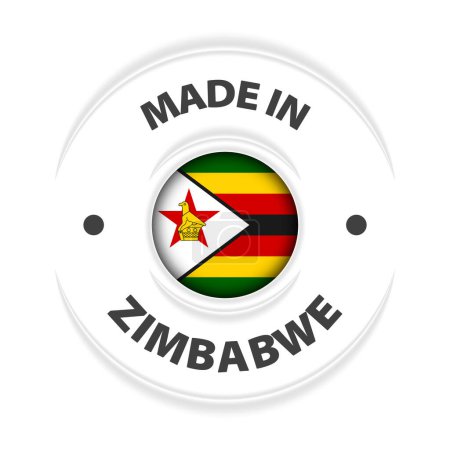 Hergestellt in Simbabwe Grafik und Etikett. Element der Wirkung für den Gebrauch, den Sie daraus machen möchten.