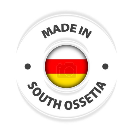 Fabriqué en Ossétie du Sud graphique et étiquette. Élément d'impact pour l'utilisation que vous voulez en faire.