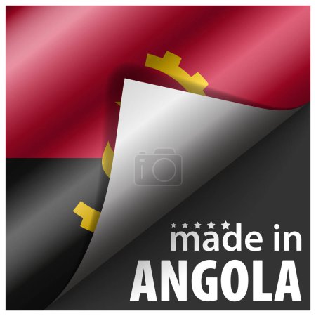 Hergestellt in Angola Grafik und Etikett. Element der Wirkung für den Gebrauch, den Sie daraus machen möchten.
