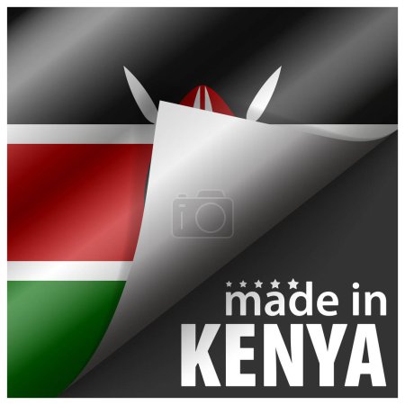 Made in Kenya graphic and label. Element of impact for the use you want to make of it.