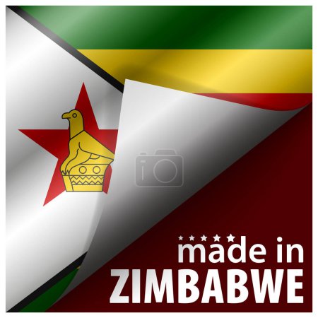 Made in Zimbabwe graphic and label. Element of impact for the use you want to make of it.
