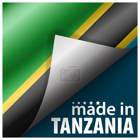 Made in Tanzania graphic and label. Element of impact for the use you want to make of it.