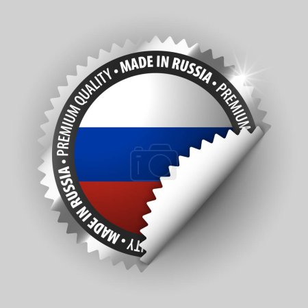 Ilustración de Made in Russia graphic and label. Element of impact for the use you want to make of it. - Imagen libre de derechos