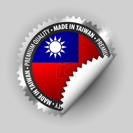 Ilustración de Made in Taiwan graphic and label. Element of impact for the use you want to make of it. - Imagen libre de derechos