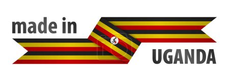 Made in Uganda Grafik und Etikett. Element der Wirkung für den Gebrauch, den Sie daraus machen möchten.