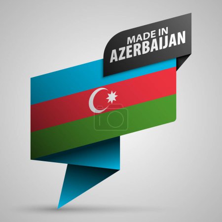Illustration for Made in Azerbaijan graphic and label. Element of impact for the use you want to make of it. - Royalty Free Image