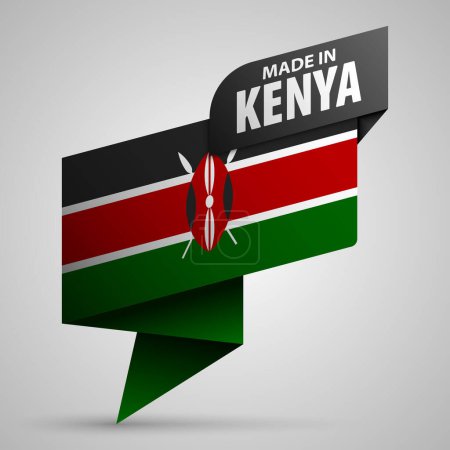 Made in Kenya graphic and label. Element of impact for the use you want to make of it.