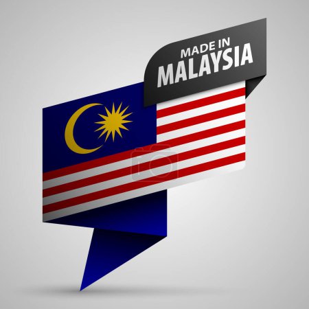 Illustration for Made in Malaysia graphic and label. Element of impact for the use you want to make of it. - Royalty Free Image