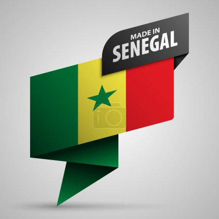 Made in Senegal graphic and label. Element of impact for the use you want to make of it.