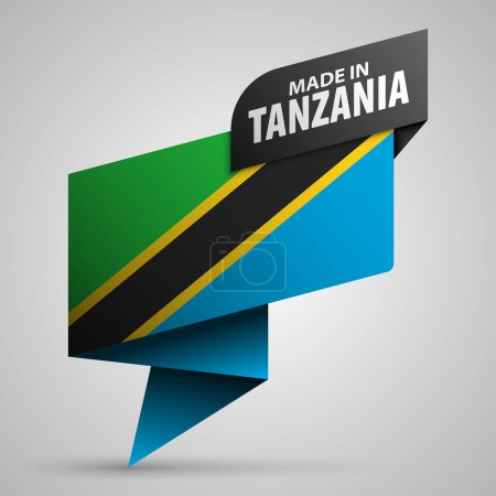 Made in Tanzania graphic and label. Element of impact for the use you want to make of it.