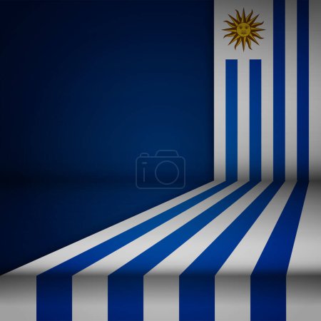 Edge background Uruguay graphic and label. Element of impact for the use you want to make of it.