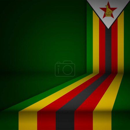 Bord fond Zimbabwe graphique et étiquette. Élément d'impact pour l'utilisation que vous voulez en faire.