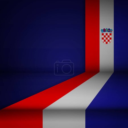 Fondo del borde Croacia gráfico y etiqueta. Elemento de impacto para el uso que desea hacer de él.