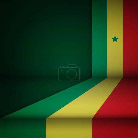 Illustration for Edge background Senegal graphic and label. Element of impact for the use you want to make of it. - Royalty Free Image