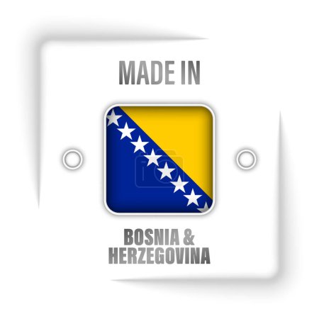 Made in Bosnia graphic and label. Element of impact for the use you want to make of it.
