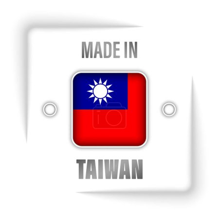 Ilustración de Made in Taiwan graphic and label. Element of impact for the use you want to make of it. - Imagen libre de derechos