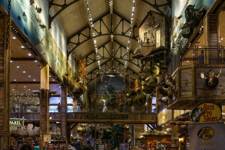 Photo for Bridgeport, Connecticut - October 10 2022: Interior of Bass Pro Shops, a chain known for outdoor, hunting and fishing gear - Royalty Free Image