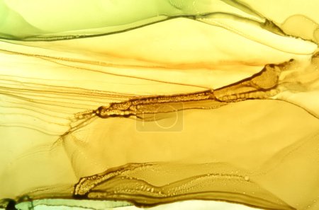 abstract art background of streaks with layers in yellow