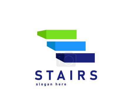 Illustration for Creative Stairs logo illustration - Royalty Free Image