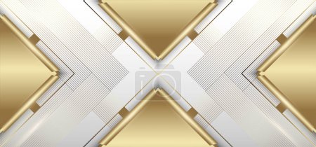 Foto de Diseño de fondo geométrico de línea de oro elegante abstracto - Imagen libre de derechos