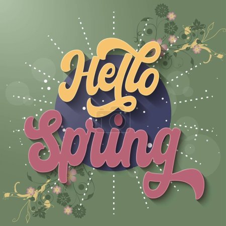 Téléchargez les photos : Simple bonjour printemps typhographie conception - en image libre de droit