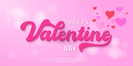 Foto de Día de San Valentín banner diseño de fondo - Imagen libre de derechos