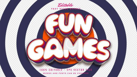 Téléchargez les photos : Editable fun games text effect.typhography logo - en image libre de droit