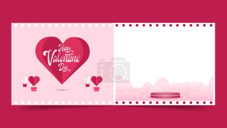 Téléchargez les photos : Forme de coeur conception de bannière de jour de valentinde - en image libre de droit