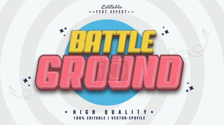 Illustration for Editable battle ground  text effect.typhography logo - Royalty Free Image