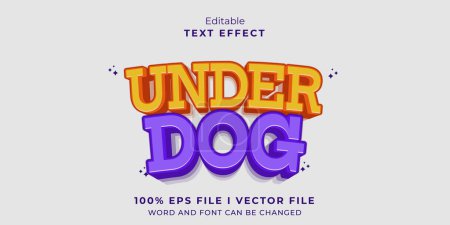 editable under dog text effect