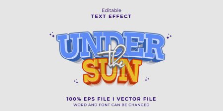 editable under the sun text effect