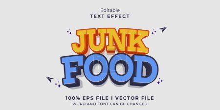 editierbare Junk-Food-Text-Effekt.. Typhografie-Logo