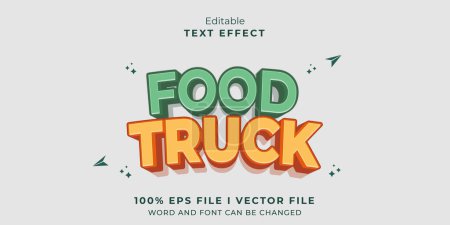 editable food truck text effect