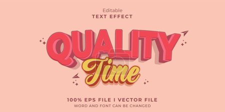 editable quality time text effect